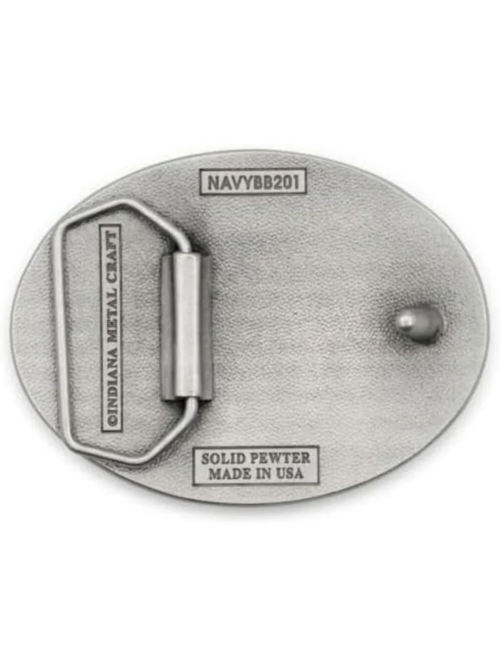 Navy Crest Pewter Enamel Belt Buckle | Unique Military Accessory for Men